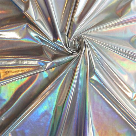 metallic holographic fabric|holographic fabric by the yard.